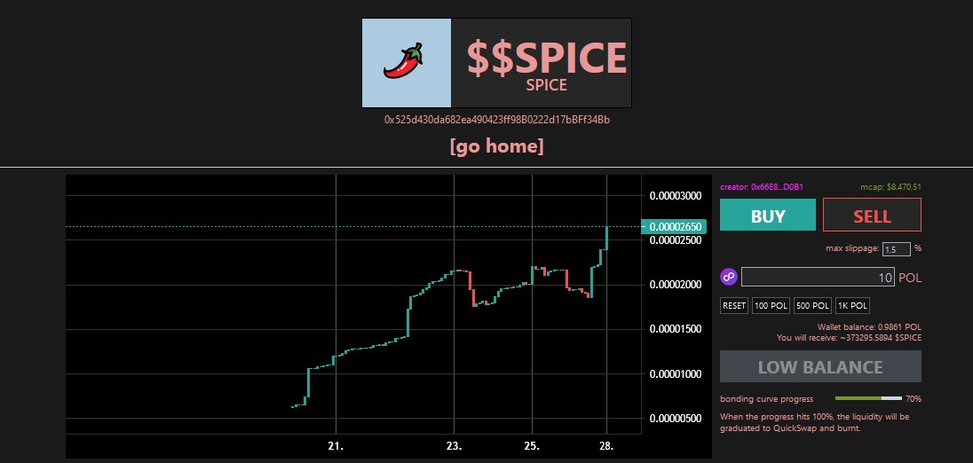 mihag95's tweet photo. @LittleBaoNFT $SPICE trying to graduate on @wenmarkets! Help him with a small or big buys! LFG!
@LittleBaoNFT leveling up #meme on #Polygon!
All communities from #polygonmeme should join! @PatOnPolygon @RichOrDieTRYAN @0xGOON_morning @polygondads @CULOEXPERT @JugniPolygon @sandeepnailwal https://t.co/Mav0cVMAhp