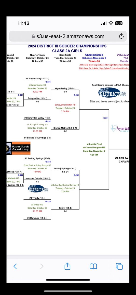Your LadyCru travel to take on #1 seed Wyomissing tomorrow in the District 3 2A semifinals! Let’s get the girls hyped up and send them welll wishes for our trip to Govenor Mifflin tomorrow evening