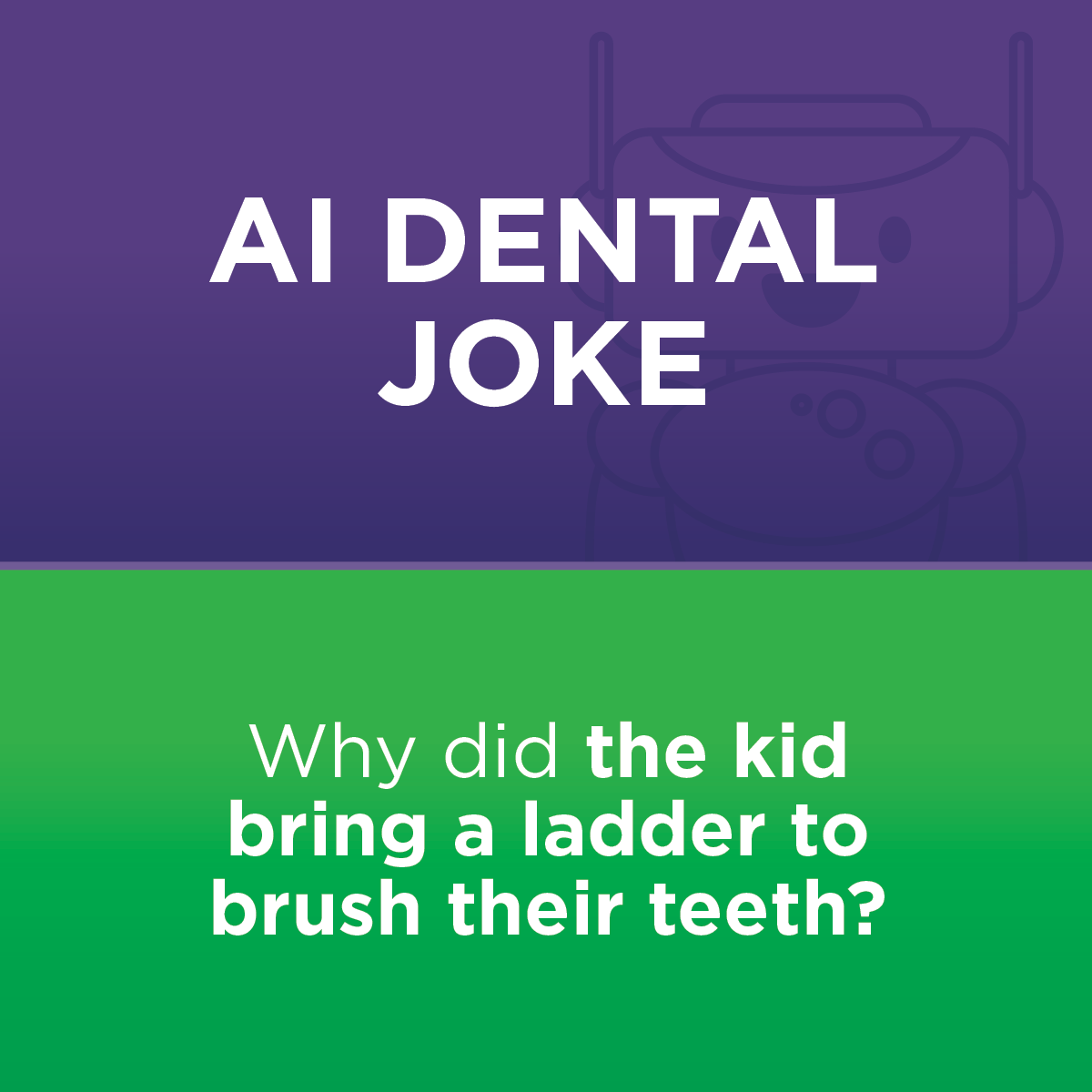 HIDentalService's tweet photo. It’s time for another round of AI Dental Jokes 🪜🧚 https://t.co/ct8gtufxHs