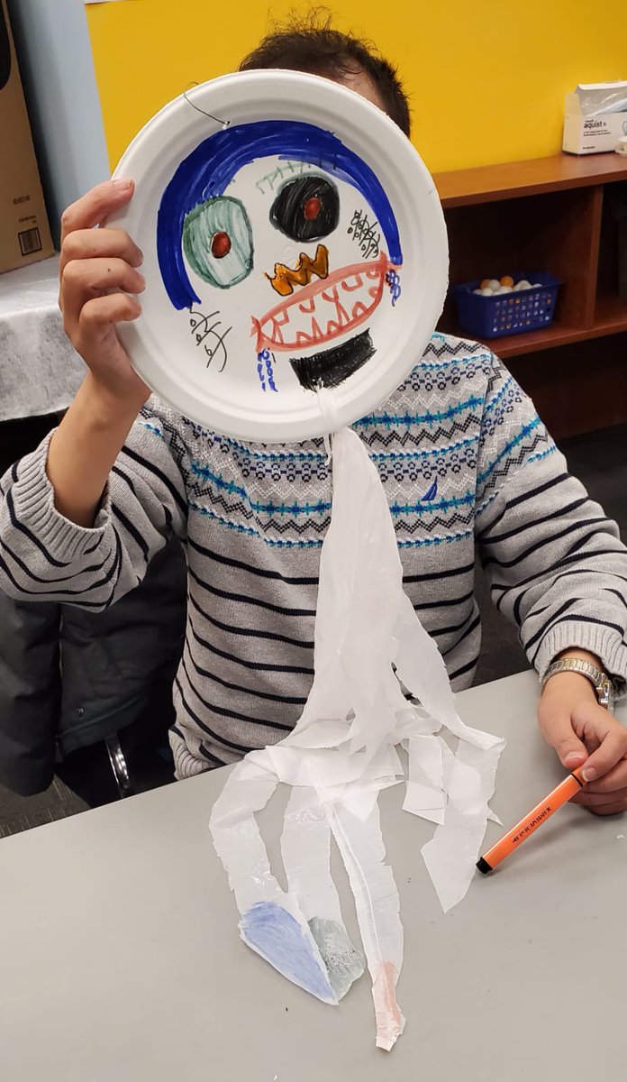 RCD_Richmond's tweet photo. #Halloween2024 is approaching, @rcd_richmond #CreativeArtsClub members made some creative and lovely, not at all scary, art projects.  They go perfectly with their Halloween outfits.
#InclusiveArts #CommunityProjects #Arts4Everyone https://t.co/iIhznEGXNv