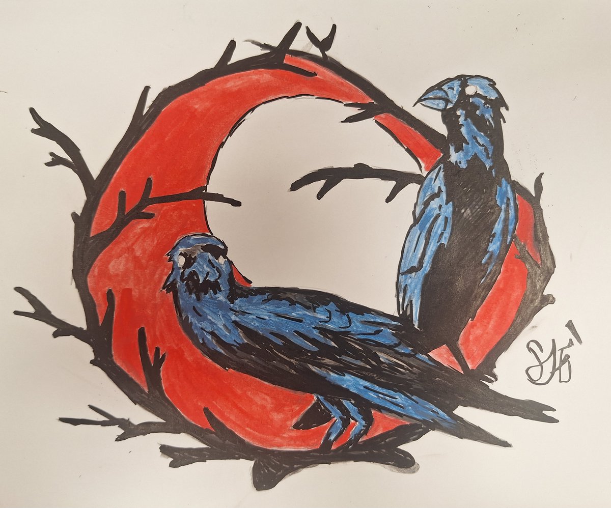 drosfix's tweet photo. Just some Crows #inktober2024 #ink #art #bird #drawing https://t.co/679ffinu12