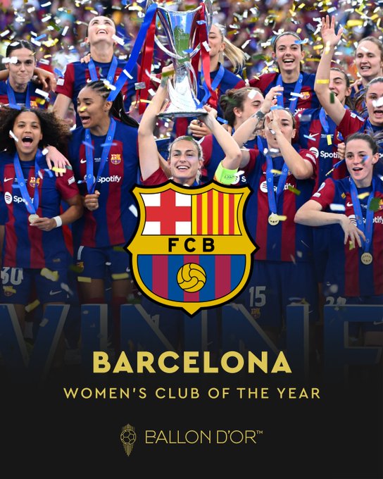 ⭐️ El <a href="/FCBfemeni/">FC Barcelona Femení</a> guanya el premi al Millor Equip Femení!

#frac1