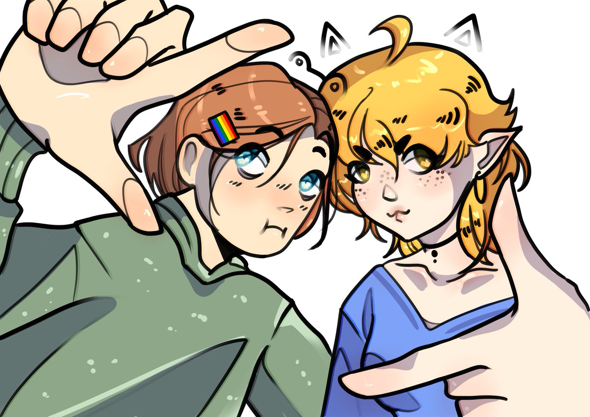 Friend off mine made some art off me and them and it's insanely fucking good. <3

Credit: @twinax_art