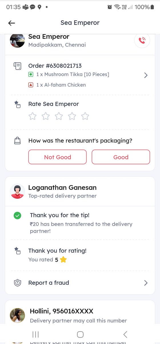 hollini's tweet photo. @zomato @zomatoin 
Please allow users to add voluntary tip even after the order is delivered (and a tip has been transferred before order delivery)
Wanted to tip a guy extra today but couldn't because the app accepted preset tips and not extra
Hope u understand #Zomato https://t.co/0fWjViS3t0