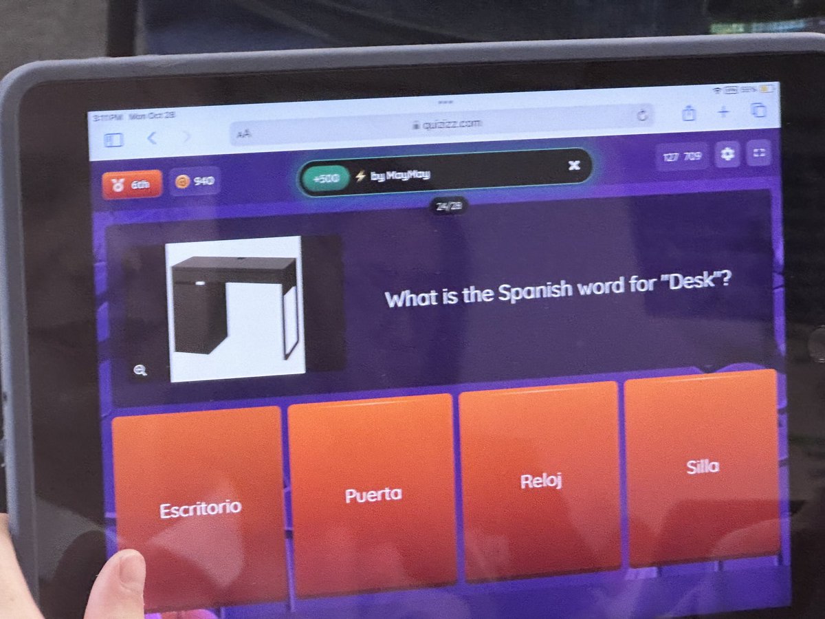 Digital_PCA's tweet image. Quizizz fun &amp;amp; learning in 5th grade Spanish! 💻