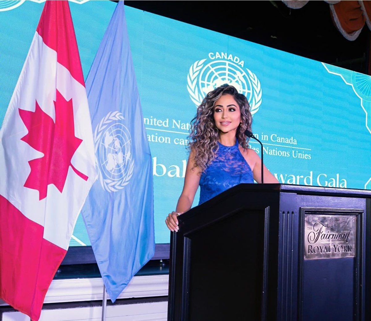 SHassaniani's tweet photo. I am grateful for the opportunity to have served as the emcee 🎤 for the 🇺🇳🇨🇦@UNACanada 2024 #GlobalCitizenGala, celebrating the achievements of @manjitminhas—this year’s Global Citizen Award recipient. https://t.co/Fn6KjOrslw