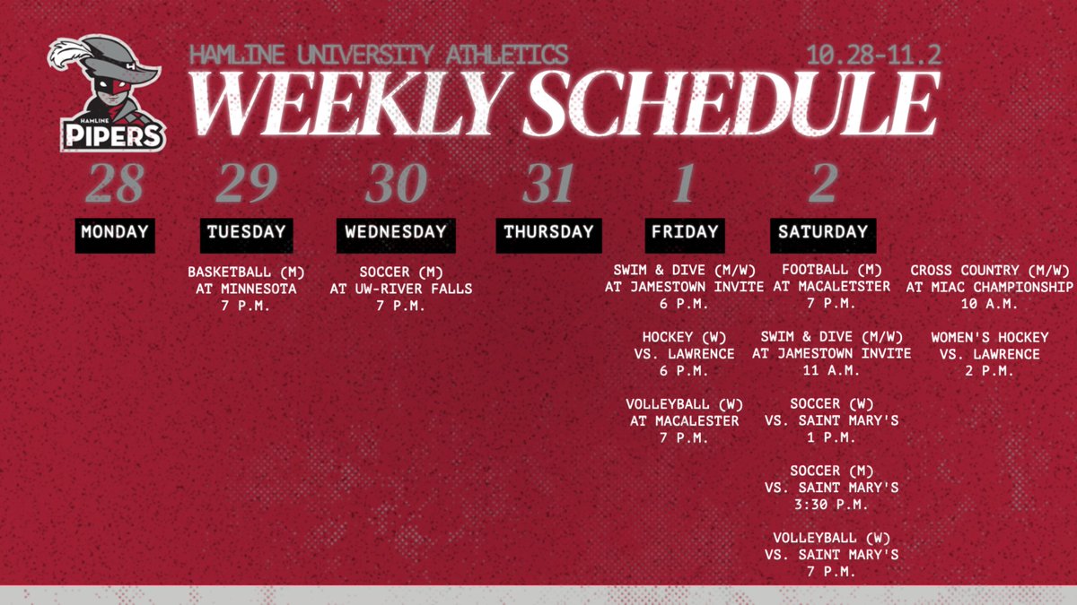 Take a peek at the slate of events this week! See you at Williams Arena tomorrow night! 👊🏀
