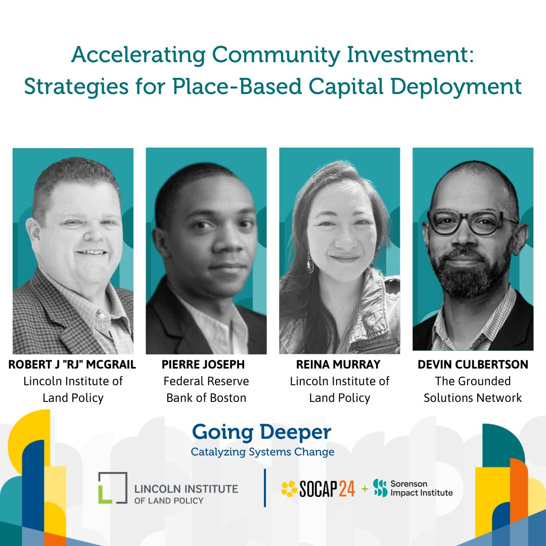 Lincoln Institute of Land Policy (@landpolicy) on Twitter photo #SOCAP24 attendees: don't miss the fireside chat on data-driven partnerships for impact investing that our Accelerating Community Investment (ACI) initiative is hosting at 3 p.m. PT today!
<a href="/socapmarkets/">SOCAP Global</a> #SOCAP24 attendees: don't miss the fireside chat on data-driven partnerships for impact investing that our Accelerating Community Investment (ACI) initiative is hosting at 3 p.m. PT today!
<a href="/socapmarkets/">SOCAP Global</a>