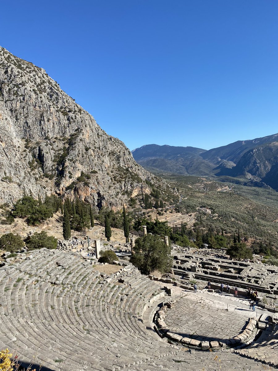 cycladian's tweet image. i was finally blessed to visit the archeological site of delphi! 🧿⛰️