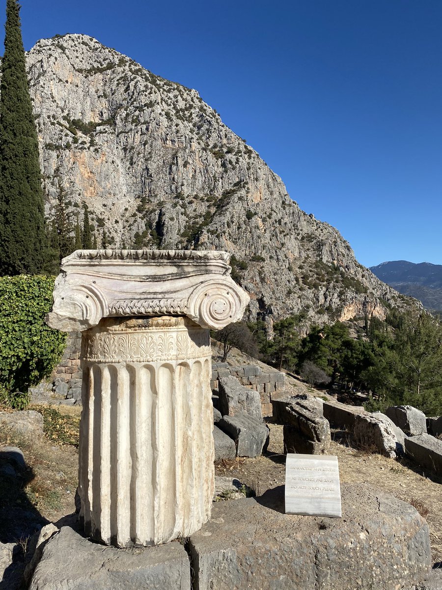 cycladian's tweet image. i was finally blessed to visit the archeological site of delphi! 🧿⛰️