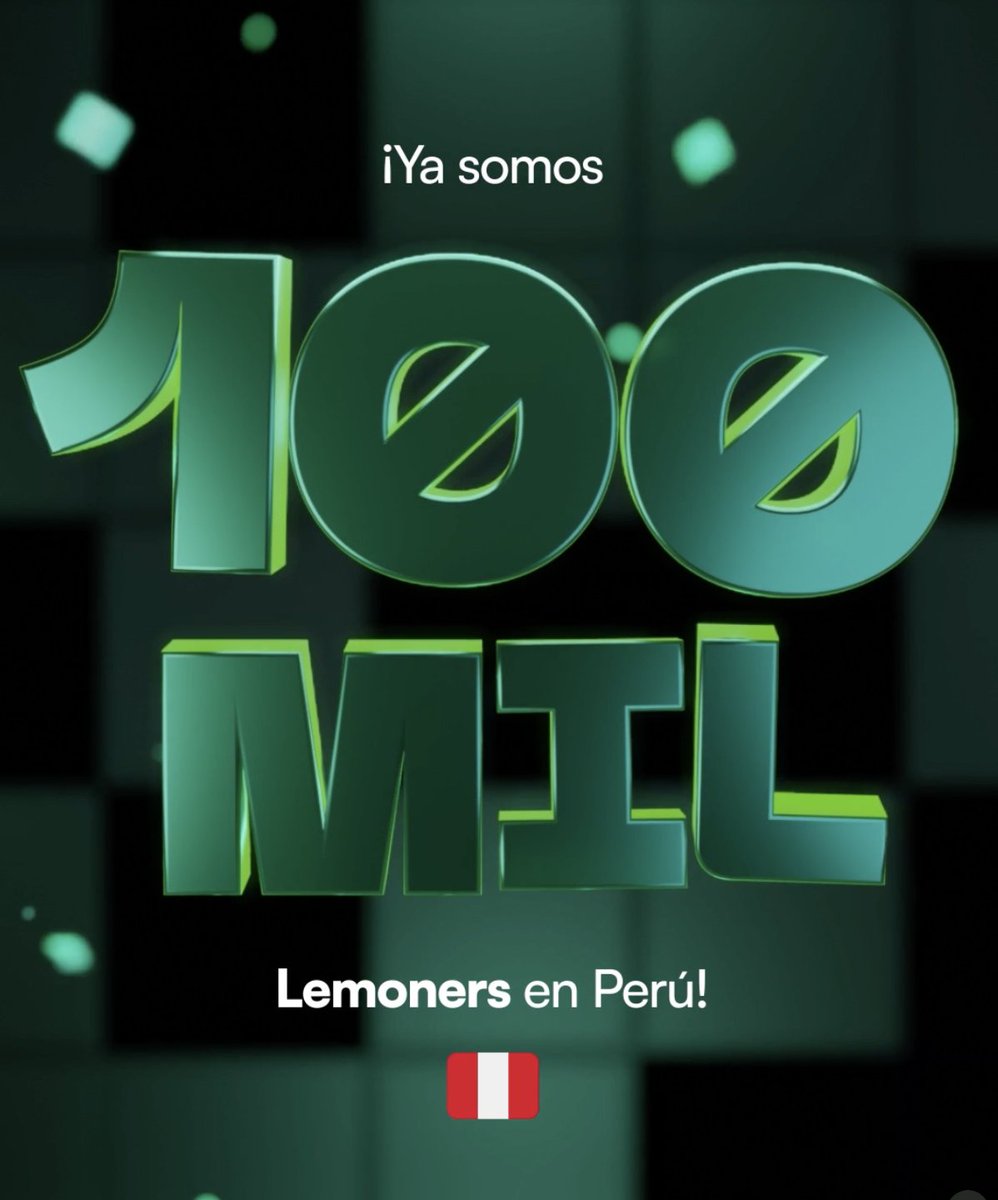 lemonapp_pe's tweet photo. ¡100.000 gracias Perú! 🇵🇪 ya puedes comprar, vender, recibir y enviar crypto, hacer pagos y cobros por QR con tus soles, enviar y recibir soles por número telefónico, recibir dólares en Estados Unidos y recibir USDC en Perú, generar rendimientos semanales con Lemon Earn y ¡MUCHO MÁS!

Sigamos juntos creando el futuro de las finanzas e internet 🍋