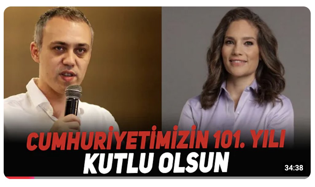🇹🇷 Sevgili <a href="/nevsinmengu/">nevsin mengu</a> ile yaptığımız 29 Ekim özel yayınında neler konuştuk:

- Cumhuriyet neydi, ne oldu, neden lazım?
- Laiklik neden elzem?
- Şeriatçılar ne istiyor?
- Takiyye nedir, neden yapılır?
- YAEciler, "kullanışlı aptallar", şerolar ve Cumhuriyet düşmanlarının derdi