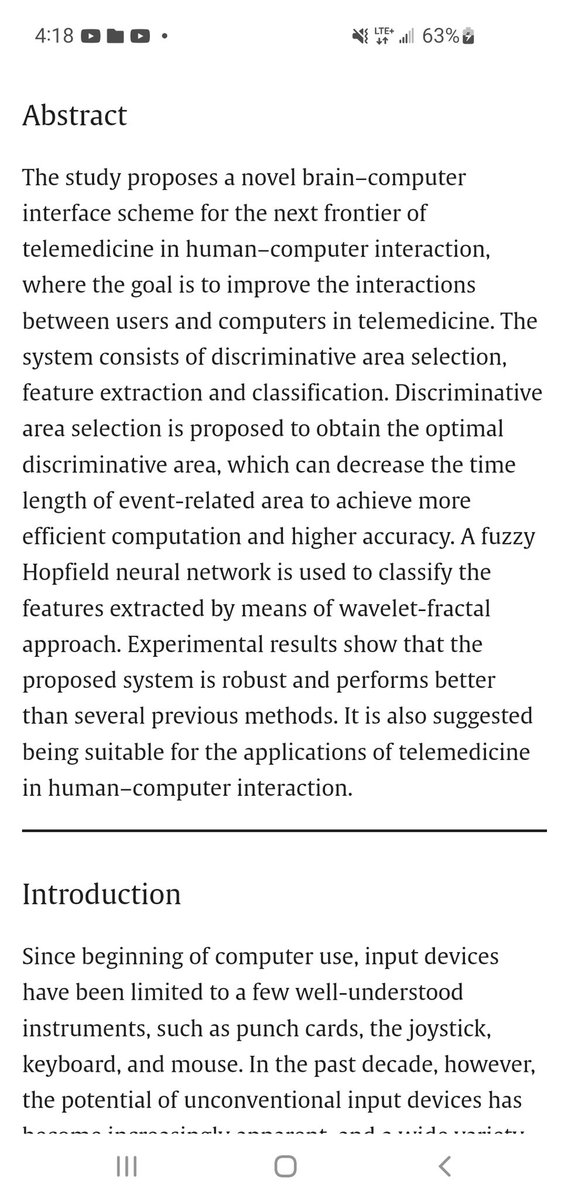 Have all the telemedicine users asked their screen drs about their new Brain Computer Interface? According to the science,they have Telecommunication &amp; Virtual Reality Applications?🧐😳
1.Brain–computer interface: The next frontier of telemedicine 2015
sciencedirect.com/science/articl…