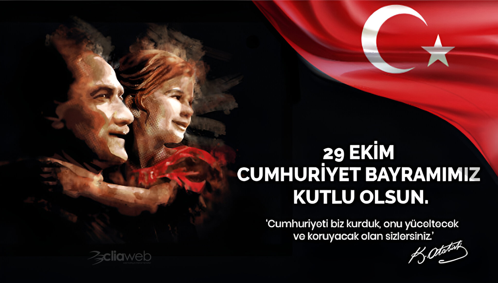 29 Ekim Cumhuriyet Bayramı'mız Kutlu Olsun! 
Ulu Önder Gazi Mustafa Kemal Atatürk ve Silah arkadaşlarının bizlere emanet ettiği Cumhuriyetimiz 101 yaşında! 🇹🇷
#29EkimCumhuriyetBayramı #29EKİM