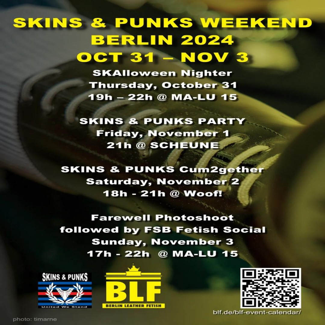 Oi! Oi! M8's, next stop!

BERLIN SKINS &amp; PUNKS WEEKEND 2024.

<a href="/Easter_Berlin/">Easter Berlin (BLF e.V.)</a>

#gayskinhead #gayskins #gaypunk #berlinskinweekend #berlinskinweekend2024