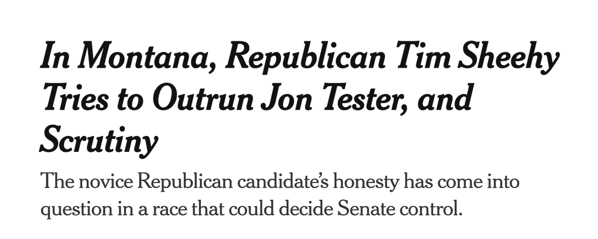 mo_robz's tweet photo. “Why would you trade in your work tractor for an unproven Cybertruck?”

The latest on #mtsen from the New York Times -- and how Tim Sheehy's "honesty has come into question in a race that could decide Senate control" https://t.co/DSWU0TDSlz