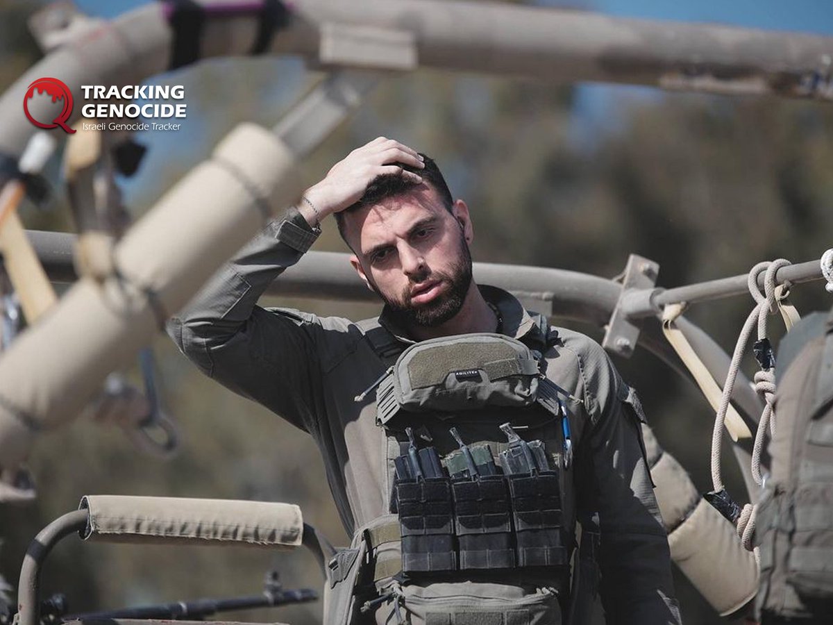 trackingisrael's tweet image. Israeli reservist Ofek Tavor from the 444th Mobility Unit took part in the genocide in Gaza.