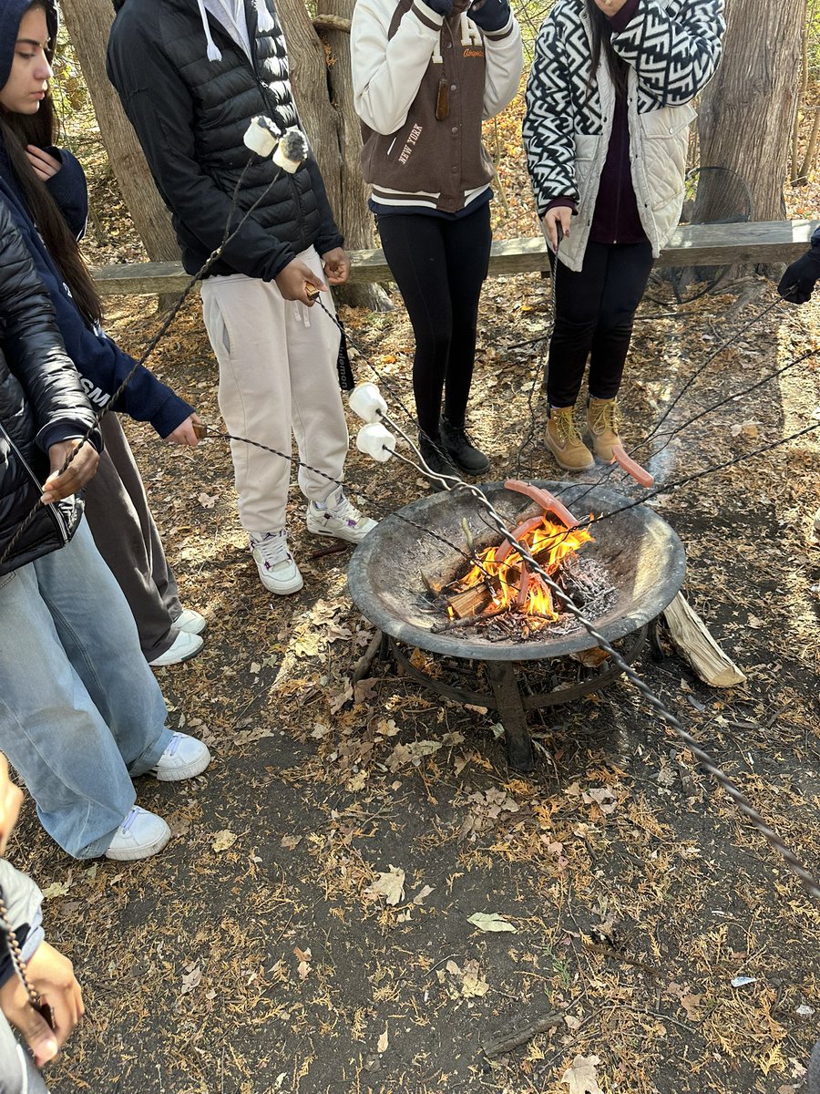 Enviro SHSM students were at Baxter Conservation to complete their survival skills and GPS certifications! They built their own fire🔥&amp; got to roast some marshmallows and hotdogs &amp; made s’mores after. Lots of fun identifying trees using the GPS as well!🧭🌲🍁 #ocsbSHSM <a href="/ocsbEco/">ocsbECO</a>