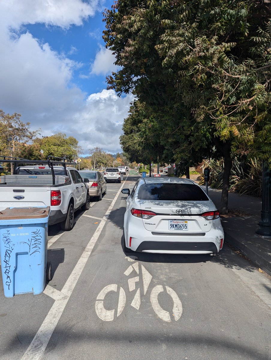 All on one block of paint-protected cycle track