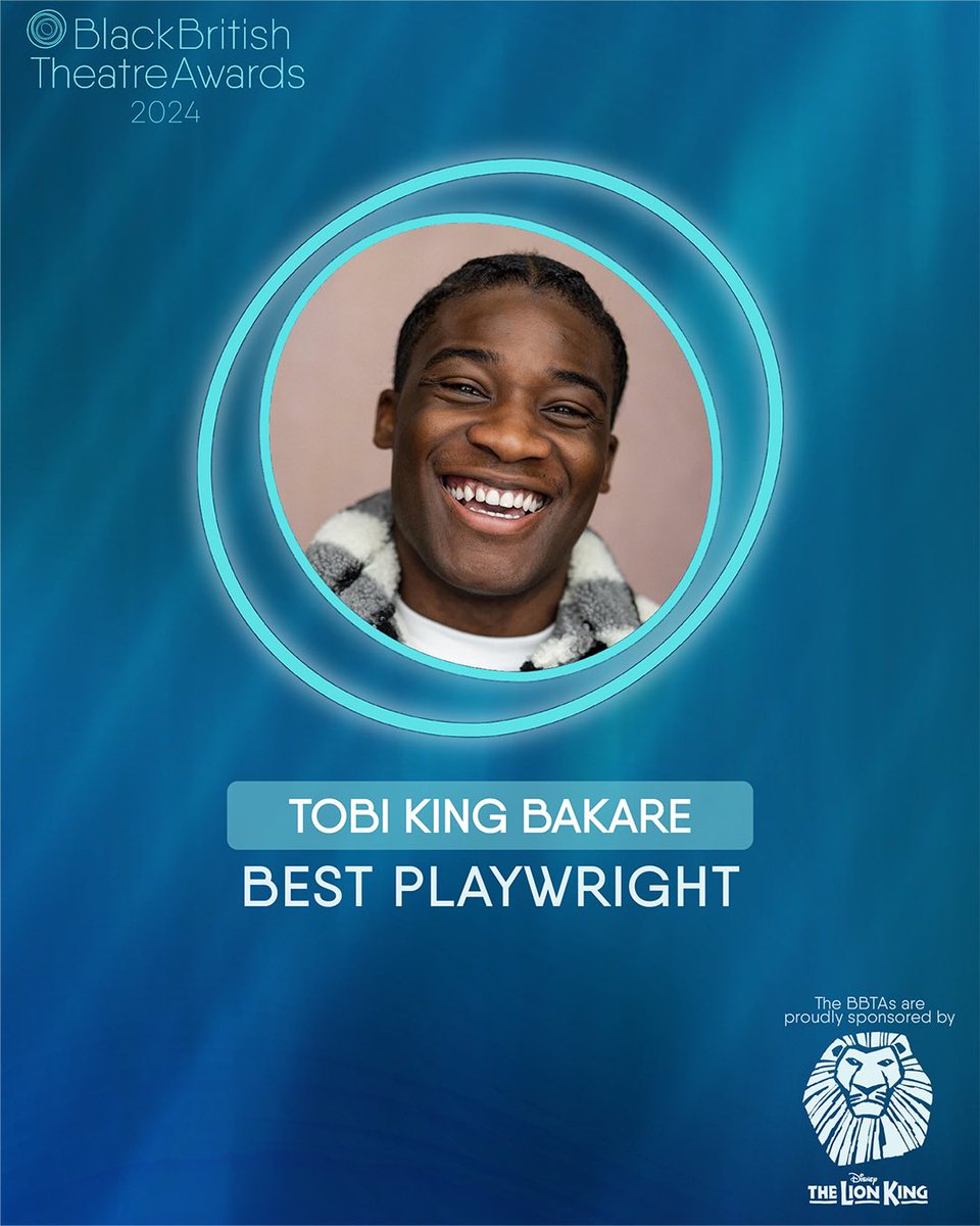 Black British Theatre Awards (@thebbtas) on Twitter photo 💫 RECOGNITION GROUP (BODY OF WORK) NOMINEES 💫
BEST PLAYWRIGHT AWARD
Lucie Lutte
Siana Bangura - <a href="/Sianaarrgh/">Siana Bangura</a>
Tobi King Bakare
With special thanks to our Headline Sponsor <a href="/TheLionKingUK/">Lenny Goffe</a>
#theBBTAs #Nominees #AwardSeason #blackplaywright 💫 RECOGNITION GROUP (BODY OF WORK) NOMINEES 💫
BEST PLAYWRIGHT AWARD
Lucie Lutte
Siana Bangura - <a href="/Sianaarrgh/">Siana Bangura</a>
Tobi King Bakare
With special thanks to our Headline Sponsor <a href="/TheLionKingUK/">Lenny Goffe</a>
#theBBTAs #Nominees #AwardSeason #blackplaywright
