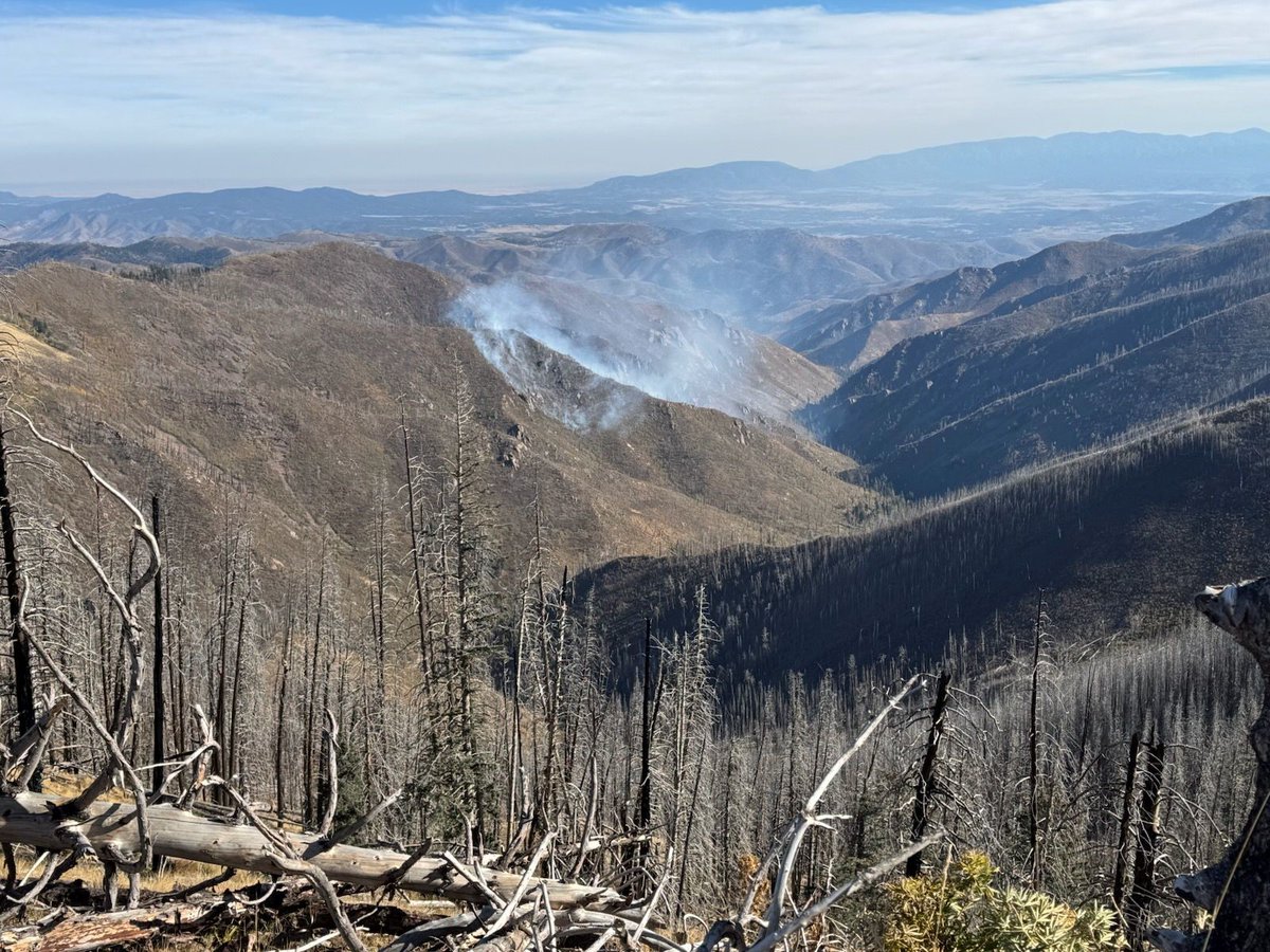 Lincoln_NF's tweet photo. HAPPENING NOW: 
Crews are currently responding to the #BlueFrontFire, a 25-acre grass fire located near the Salt Fork and Blue 2 Fire scares on the Smokey Bear Ranger District. https://t.co/Ws9p0EaLLW