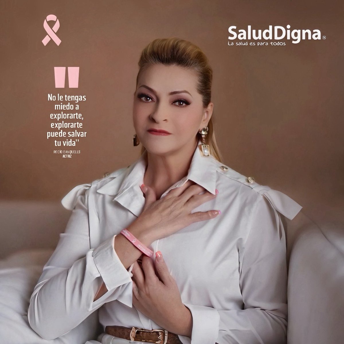 RocioBanquells's tweet photo. No le tengas miedo a explorarte, explorarte puede salvar tu vida. ¡Tocarte es cuidarte!💗 #PonElPecho #SaludDigna #OctubreRosa @saluddignamx 🎀✨🙏🏻 https://t.co/9qKFcJoAFv