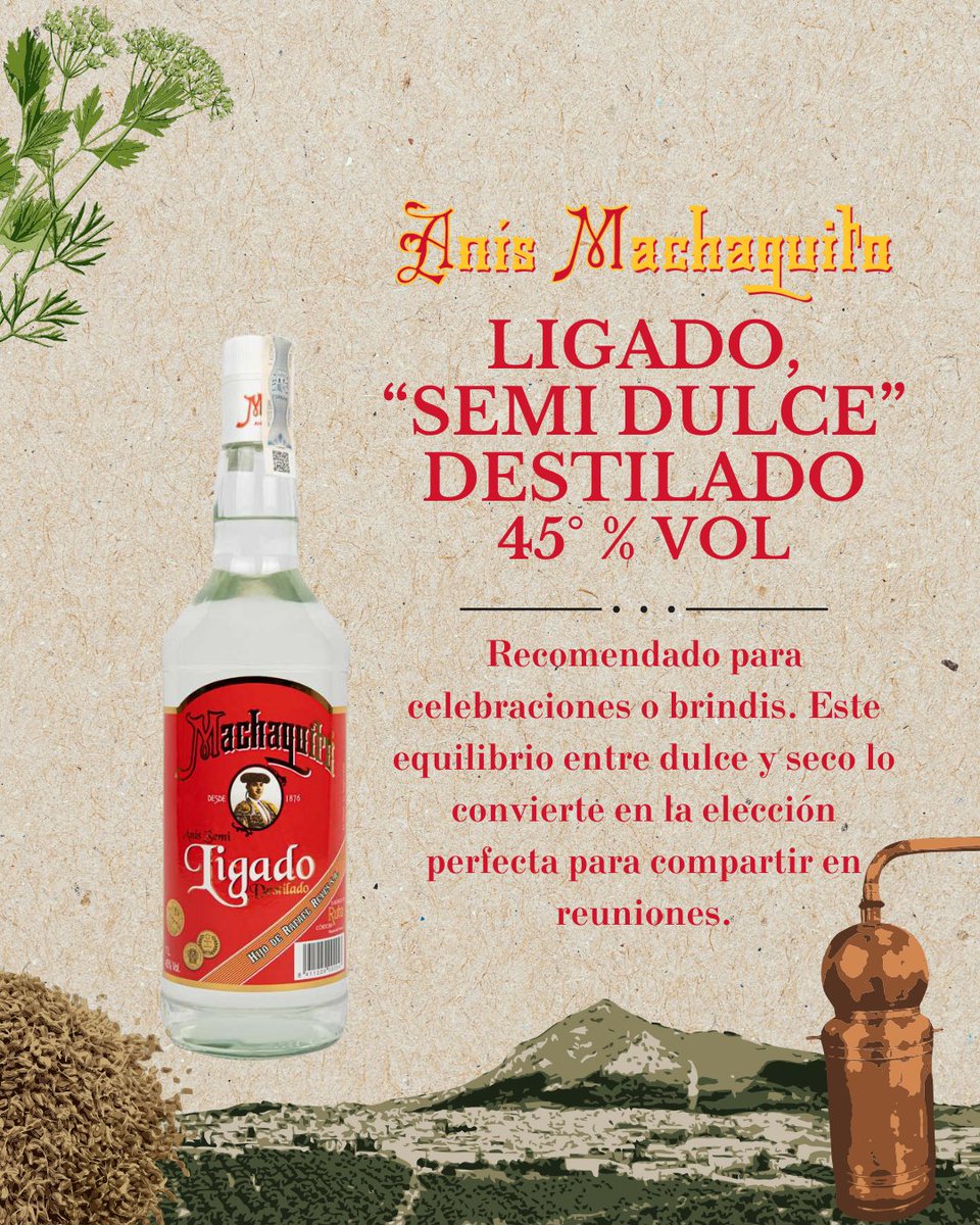 Machaquito's tweet photo. Nuestros anisados más consumidos:
Dulce: Ideal con postres.
Extraseco: Tras comidas ligeras.
Ligado: Perfecto para brindar.

Tenemos más destilados con base anisada, ¿te gustaría conocerlos? Descúbrelos en https://t.co/xoN0YNdOAU. https://t.co/RJCGEKxhc4