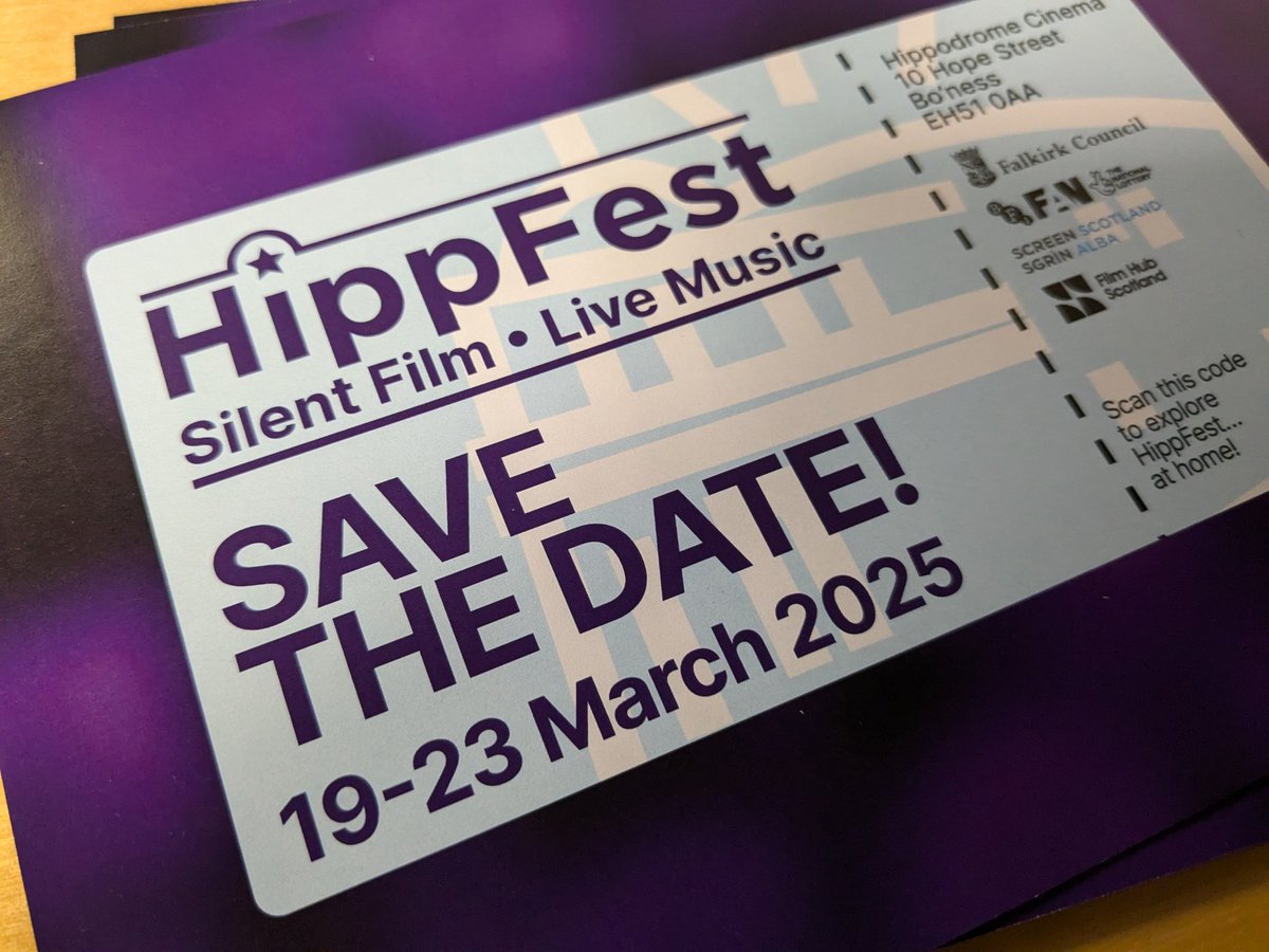 Save the date! @HippFestScot returns to the historic Hippodrome Cinema in Bo'ness next March.