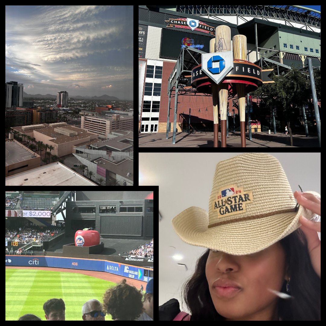 AzaliaTheCypher's tweet photo. In honor of Game 3 of what is shaping up to be a historic #WorldSeries2024, reminiscing on an incredible summer with the MLB in NYC ⚾️🗽 Forever grateful for the Georgia Tech Sports Research Program and GT Softball for experiences that encouraged me step up to the plate 🐝 https://t.co/U3anhonw5o