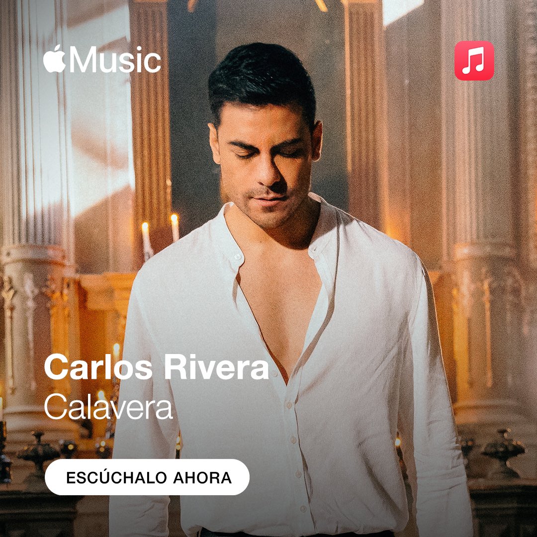 sonymusicmexico's tweet photo. No dejes de disfrutar #Calavera del gran @_CarlosRivera 🙌🏼✨
¡Ya disponible en @AppleMusicES ! 💀🕯️

🎵 https://t.co/2DCLmvB4Xr https://t.co/Sl1GXAOgQ2