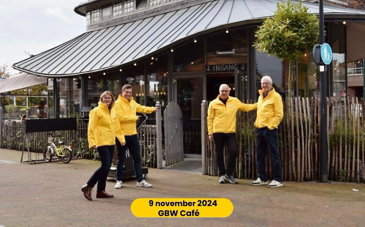 9 november is het weer zover! 🙌De 2e editie van het GBW Café bij Proathuus Barom in Woudenberg. Van 16 uur - 18 uur. Kunnen we jou verwachten?