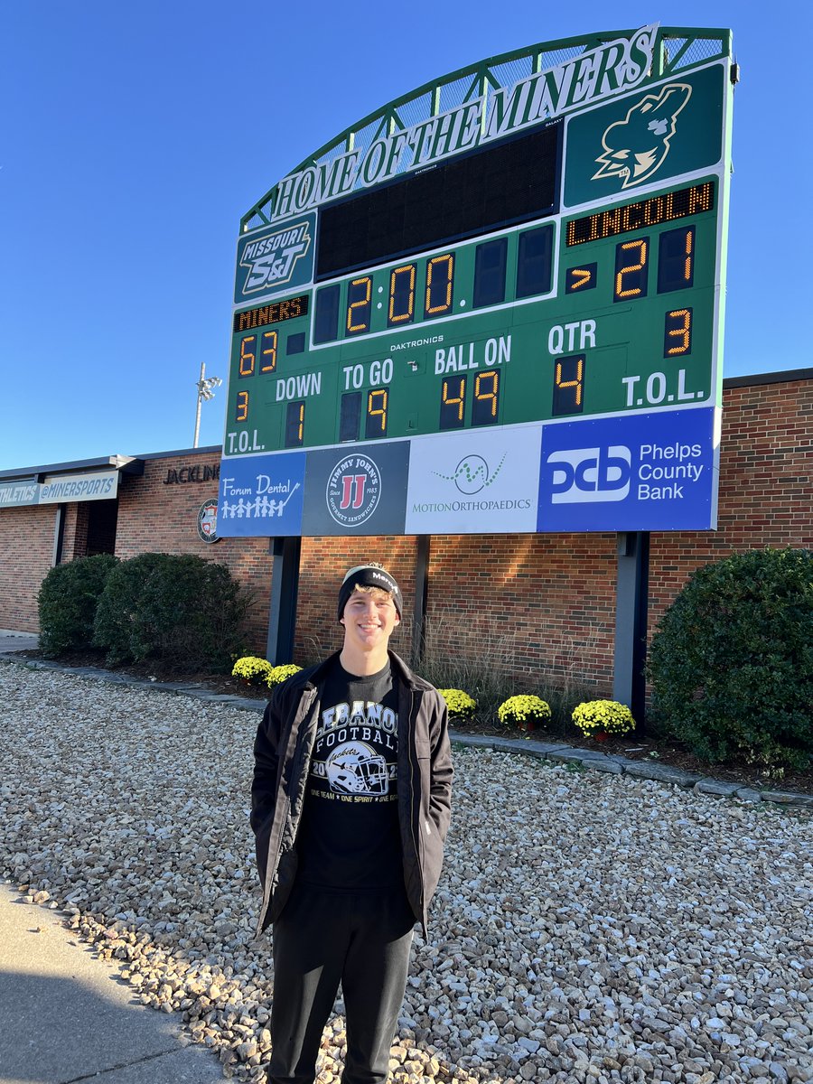 rhettrhoades417's tweet photo. I had a great visit with @CoachSudhoffMST at @Miners_FB  weekend! @COCsportsreport @SWMOsports https://t.co/ejVEIQmmuN