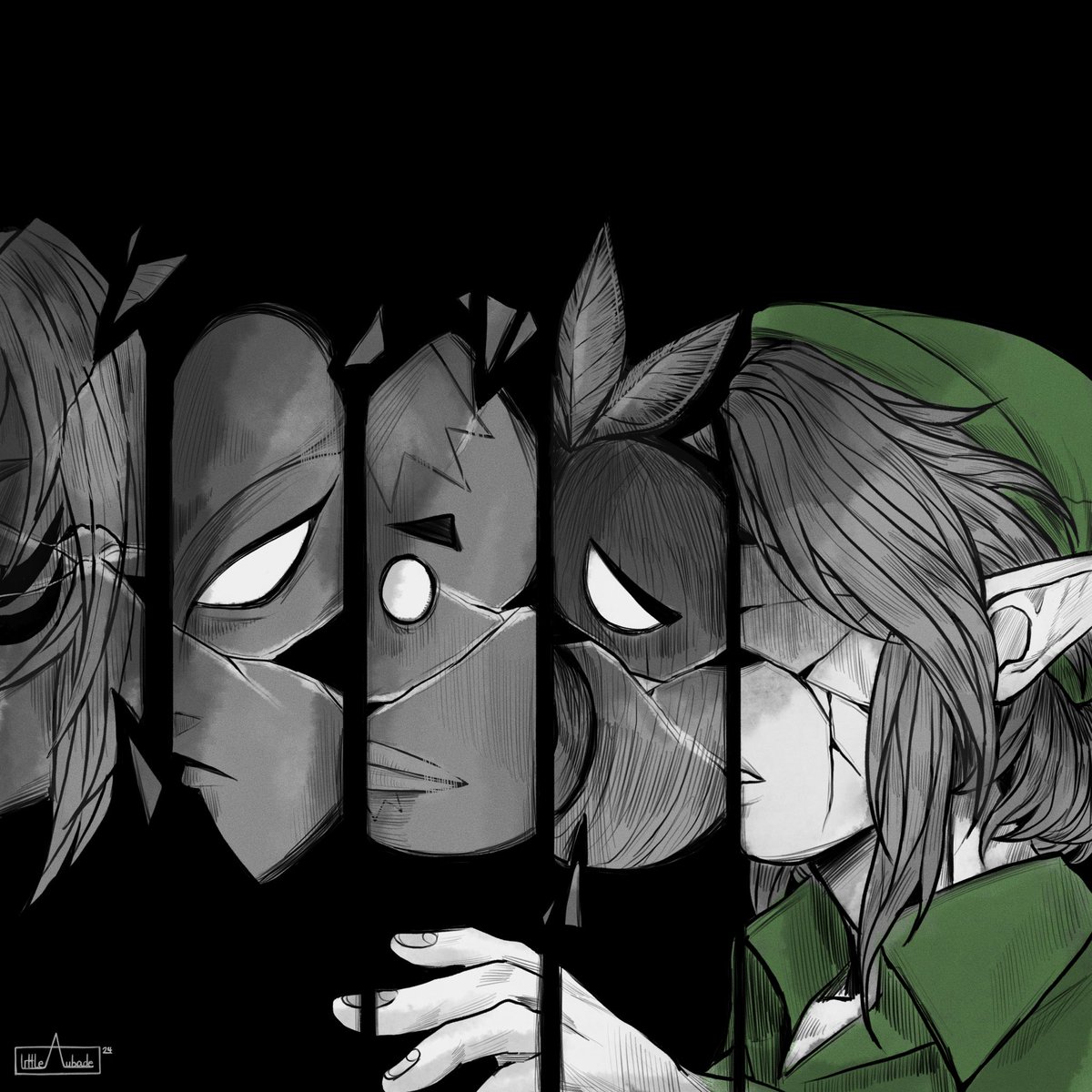 littleaubade's tweet photo. Day 20 - Mask
#linktober #linktober2024 
“Your true face… what kind of… face is it?” https://t.co/qRh9HKYHK0