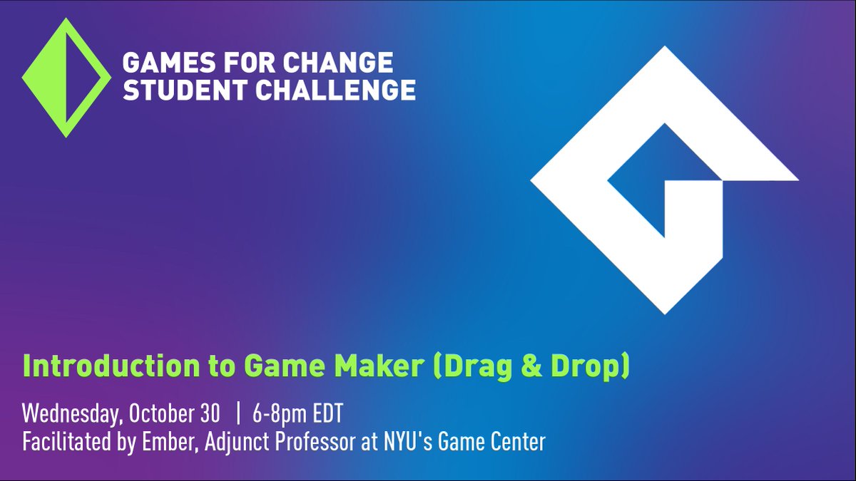 Are you an educator looking to add game-based learning to your curriculum? Join our Intro to Game Maker (Drag and Drop) workshop led by game designer Ember! 🎮

Create an arcade game, explore hands-on coding, and more! No experience is needed. 

Sign up! buff.ly/4e7O20l