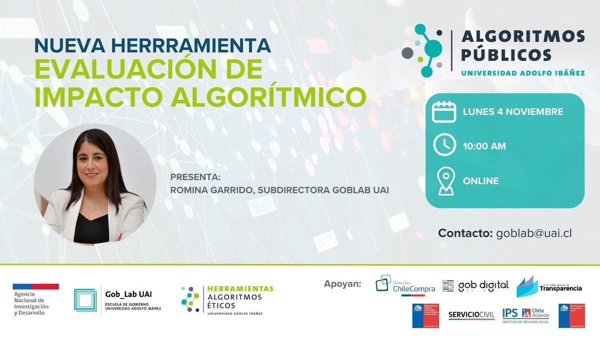 GoblabUAI's tweet photo. 1/3 🤖 Te invitamos a conocer nuestra nueva herramienta: Evaluación de Impacto Algorítmico.   https://t.co/1mcrQhu8W7 https://t.co/4GxrwwuBjW