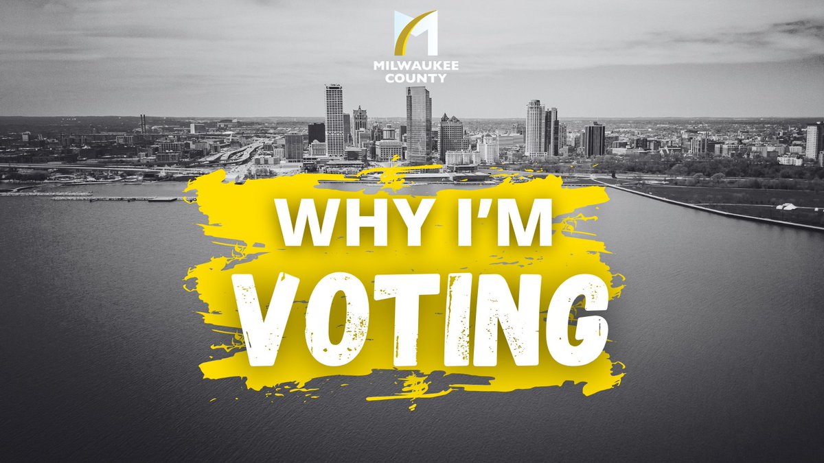 DavidCrowleyWI's tweet photo. Voting is how we shape our future, and Milwaukee County wants to hear from YOU! ๐ข
๐ Quote tweet this with your reason for voting this year with the hashtag #WhyImVoting.
๐ณ๏ธ Together, we can make our voices heard and inspire others to share theirs at the ballot box.
๐ Learn more at https://t.co/pmS3otavSp.