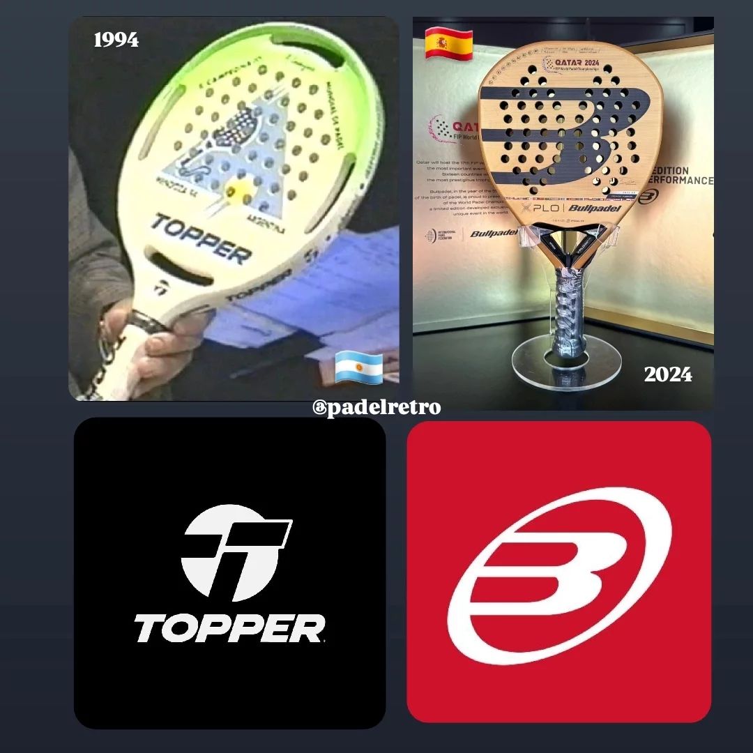 Padel_Retro's tweet photo. Paletas Oficiales de los mundiales FIP 1994 /2024

🔙Flash Back⬅️

🔹23 de octubre de 1994, Mendoza, Argentina 🇦🇷 en el comienzo del II🏆🥇Campeonato Mundial de Padel de la FIP se presentó la paleta oficial Topper @topper_argentina (sigue👇) https://t.co/ZaFr49zojX