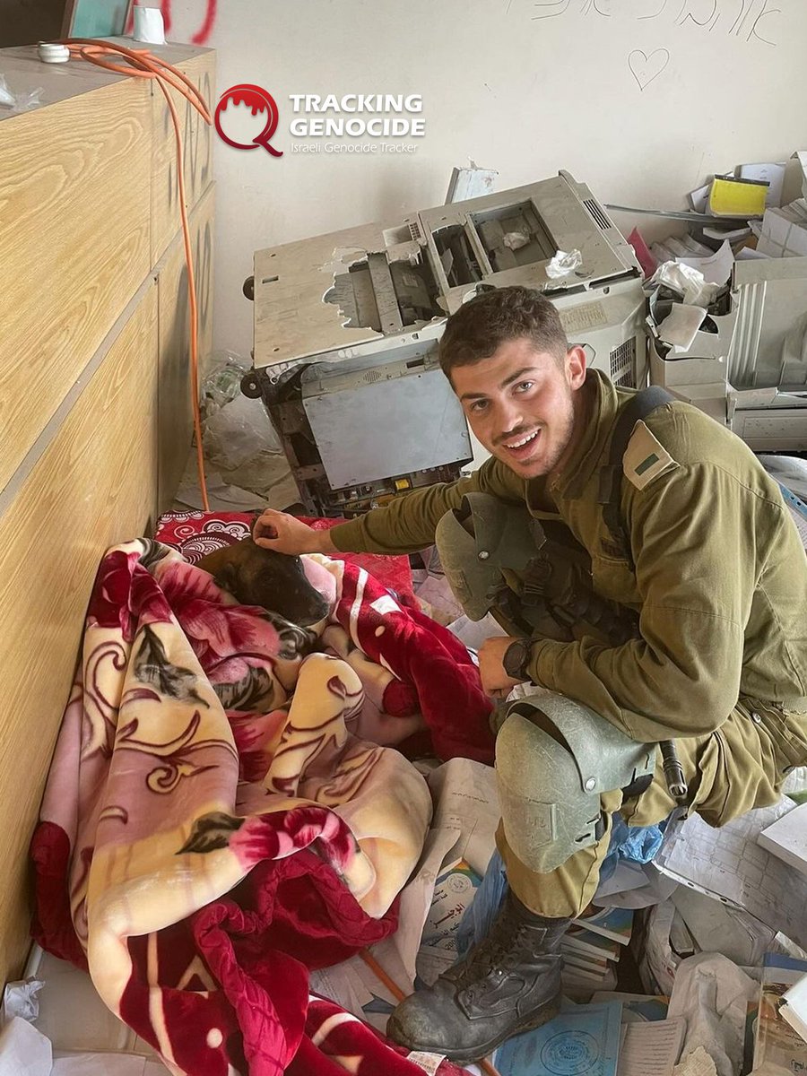 trackingisrael's tweet image. Israeli soldier Rotem Bein from the Engineering Corps participated in the genocide in Gaza by operating a D9 bulldozer, destroying and razing Palestinian neighborhoods and cemeteries.

He was targeted by the resistance and was critically wounded.