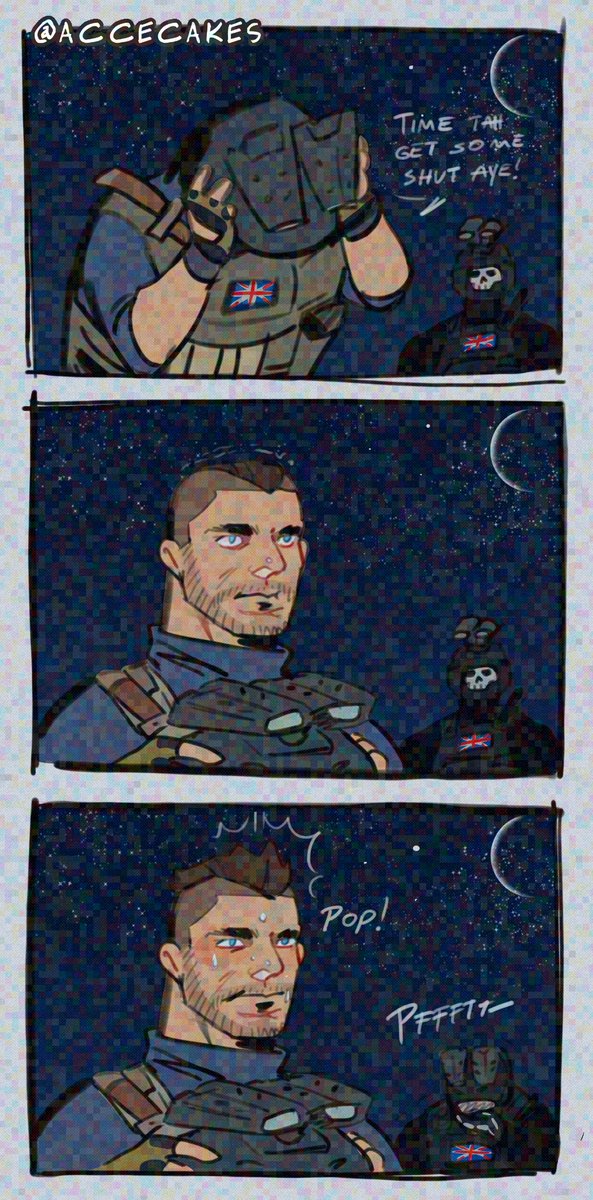 AcceCakes's tweet image. The mane shall not be tamed.
#JohnSoapMactavish #codsoap #SimonGhostRiley #codghost #helmethead #mohawk #minicomic
