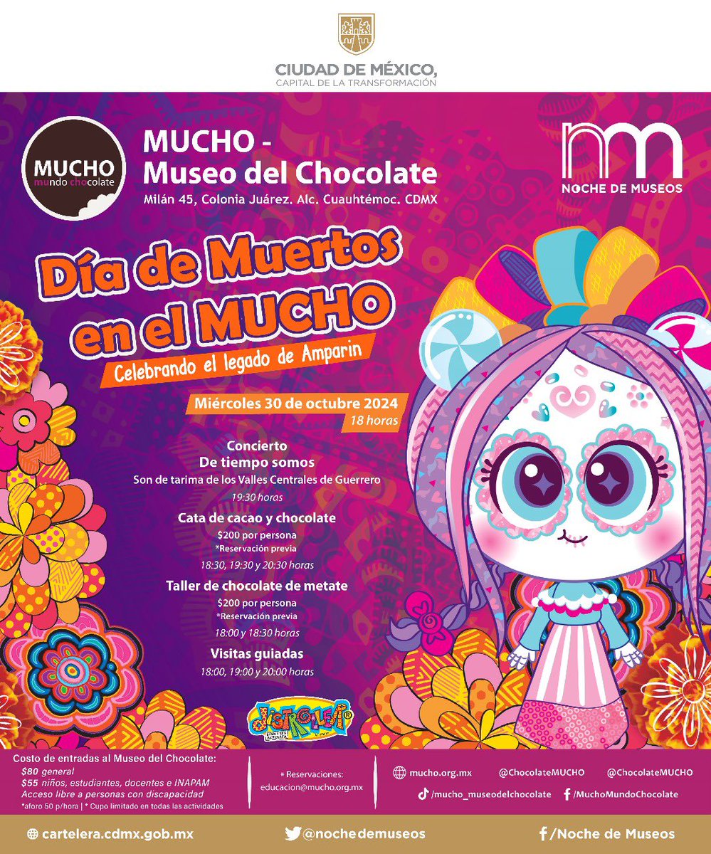 ChocolateMUCHO's tweet photo. Les invitamos a #NocheDeMuseos
#DíaDeMuertos en #ElMUCHO
Celebrando el legado de #Amparin
Distroller
🌼💀Ofrenda en colaboración con #Distroller
@Distroller https://t.co/imQlkuVro5
