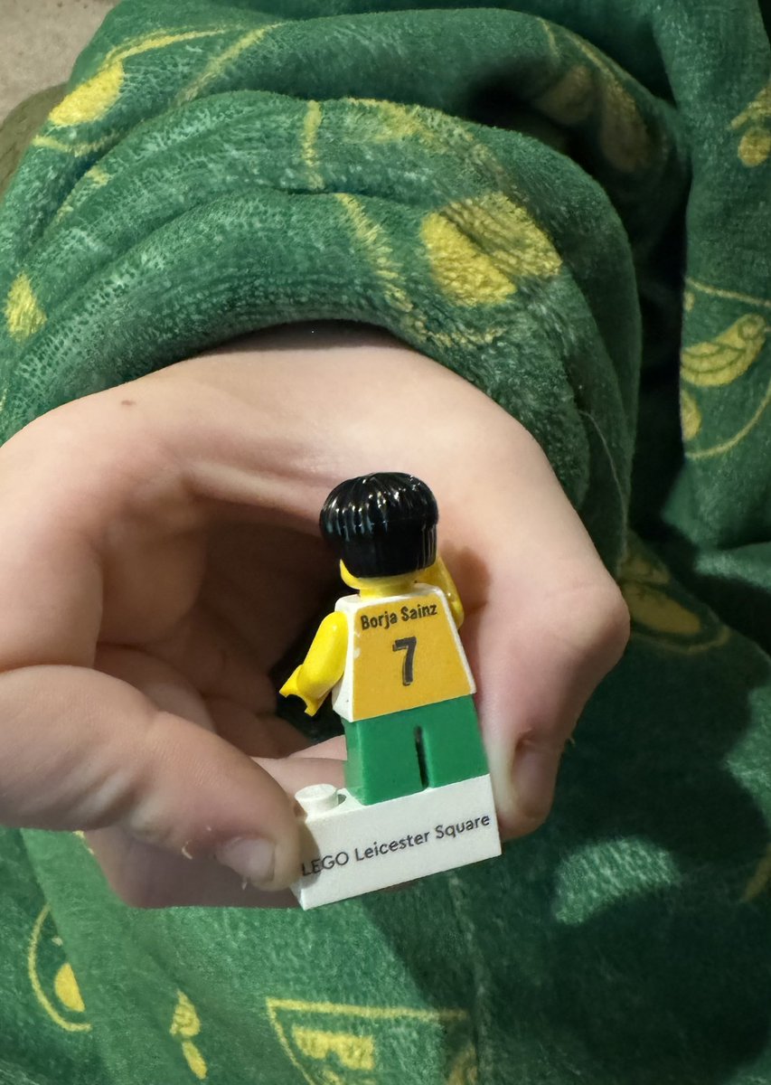 bobbyhenry82's tweet photo. Easy decision for the eldest today when making a custom Lego minifigure after yesterday’s amazing double! @NorwichCityFC @borjasainz28 #ncfc https://t.co/DR8Jd157T7