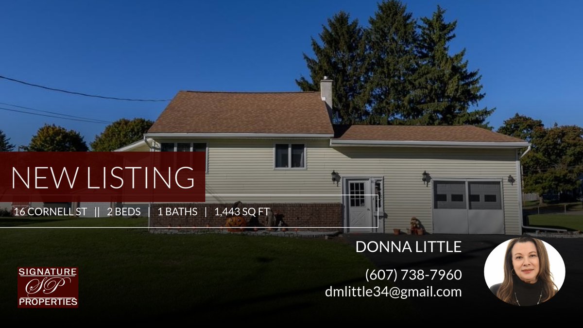 dlittle15's tweet photo. 📍 New Listing 📍 Take a look at this fantastic new property that just hit the market located at 16 Cornell St in Horseheads. Reach out here or at (607) 738-7960 for more information

Donna Little
Broker Associate
Signature Prope... https://t.co/1ffpBs32KA https://t.co/OqY3uI9wfz