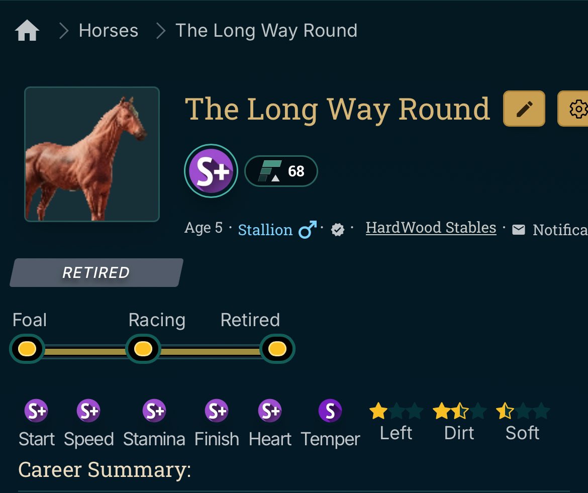 Lerp_sol's tweet image. Running BOGO breeding this week for all studs at @HardwoodStables !!

Reach out on discord and we can discuss further!!

@photofinishgame