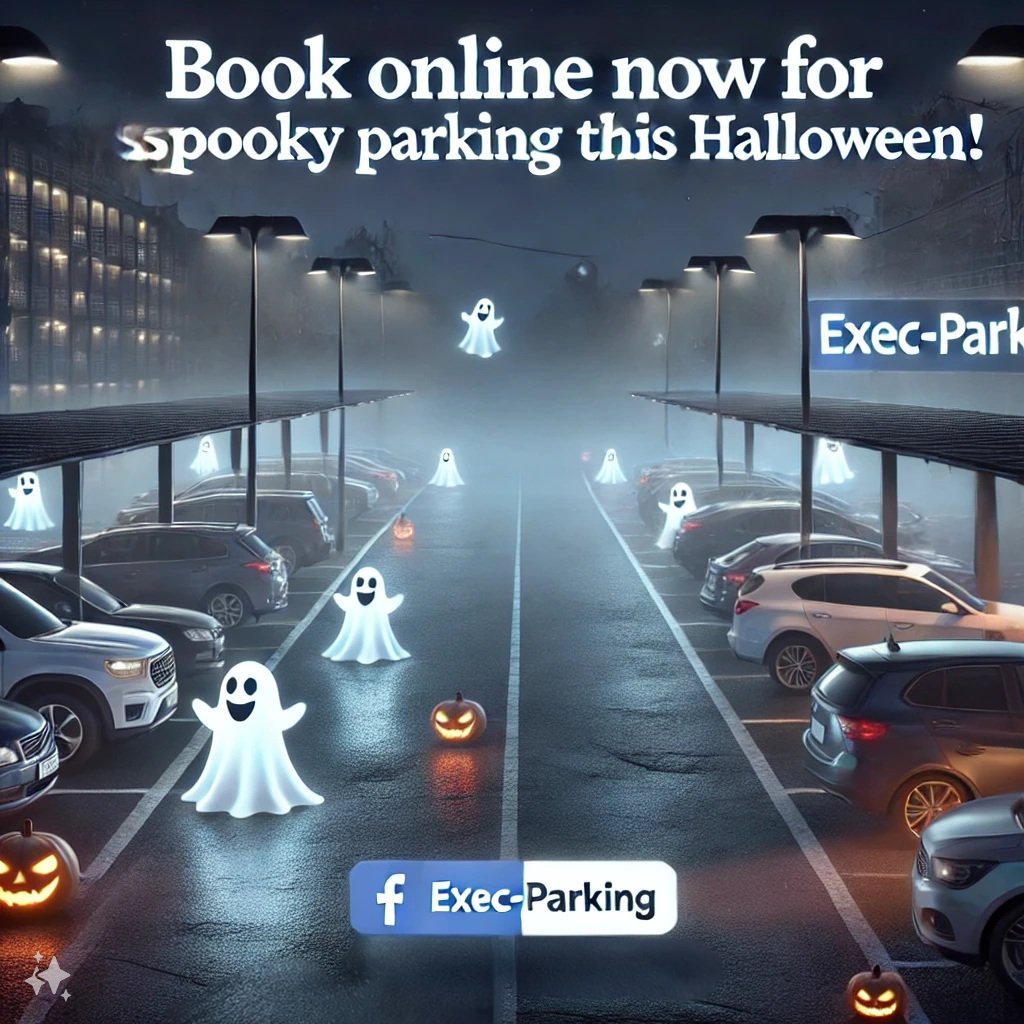 :

👻 Secure Your Spot, Skip the Scare!
Don’t let parking haunt you this Halloween! Book online with Exec Parking for safe, convenient, and hassle-free parking. 🎃

#HalloweenSavings #GhostlyParking #ExecParking  #SafeAndSecure #HalloweenTravel #SpookySavings #airportparking