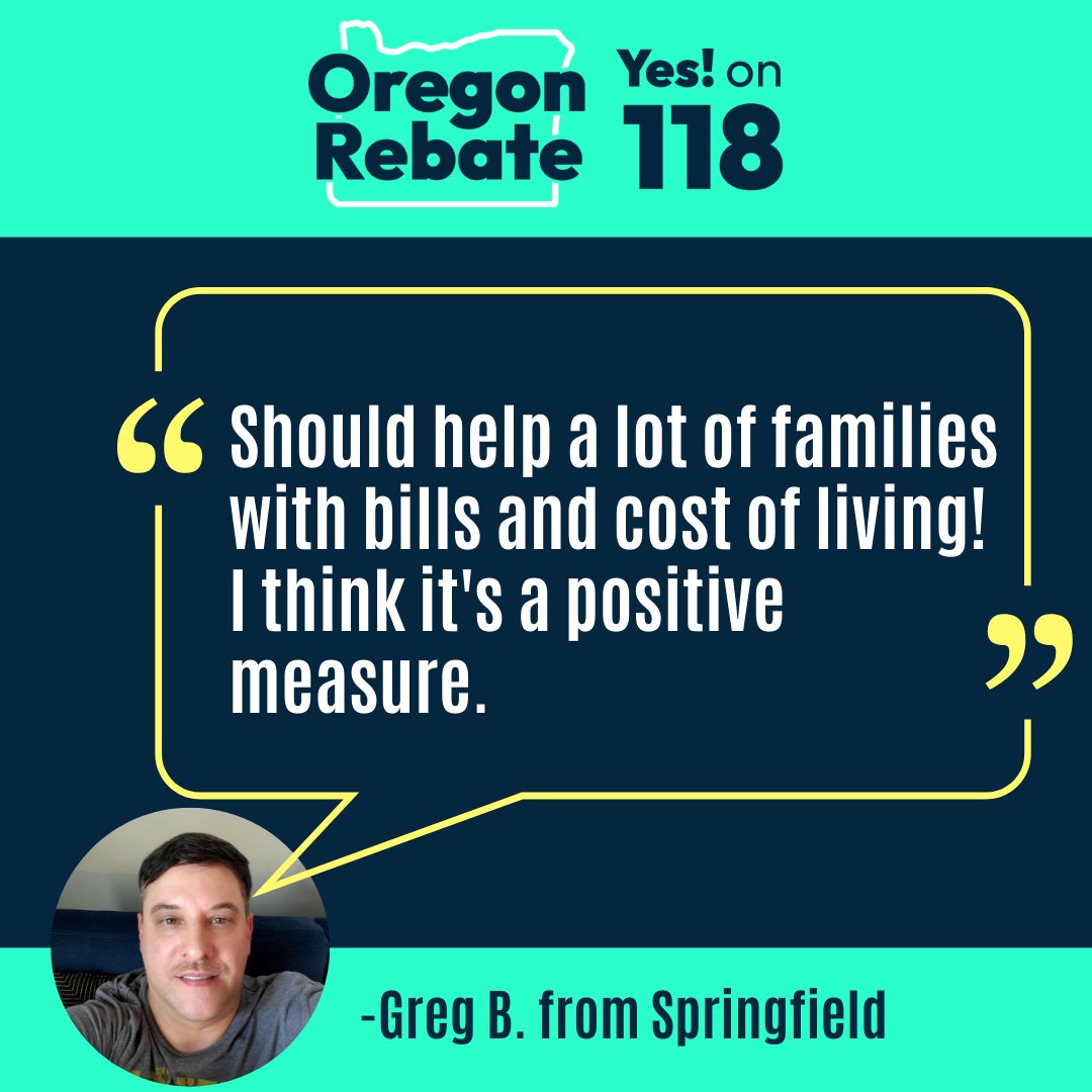 Yes! on 118 (Oregon Rebate) tweet media