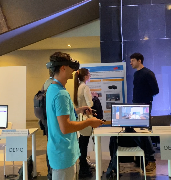 Tomislav Duricic (@djurazzi) on Twitter photo Presented our demo at #ECAI2024 on "AI-Powered Immersive Assistance for Interactive Task Execution in Industrial Environments" which explores AI & VR for industrial machine operation support! 🚀
Part of the COMET DDIA project <a href="/Know_Center/">Know Center</a>. Check it out: shorturl.at/sLlrE Presented our demo at #ECAI2024 on "AI-Powered Immersive Assistance for Interactive Task Execution in Industrial Environments" which explores AI & VR for industrial machine operation support! 🚀
Part of the COMET DDIA project <a href="/Know_Center/">Know Center</a>. Check it out: shorturl.at/sLlrE