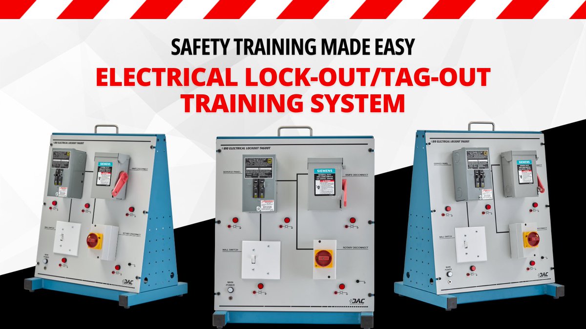 Prepare students for safety with the new <a href="/DACWorldwide/">DACworldwide</a> Electrical Lock-Out/Tag-Out Training System. Hands-on activities using industry-standard components trains on proper procedures for de-energizing machinery and electrical currents. 
Find out more: zurl.co/kHcf