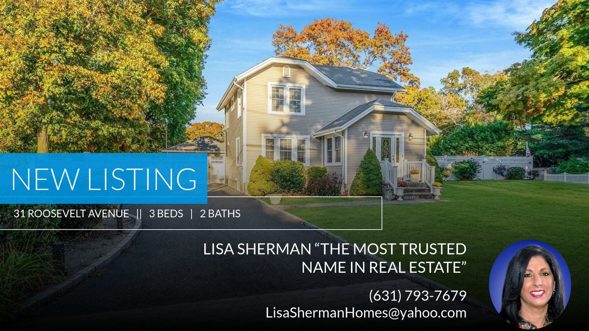lisasherman2's tweet photo. 📍 New Listing 📍 Take a look at this fantastic new property that just hit the market located at 31 Roosevelt Avenue in East Northport. Reach out here or at (631) 793-7679 for more information https://t.co/HeeAkldI7o https://t.co/k8jZTqSEs7