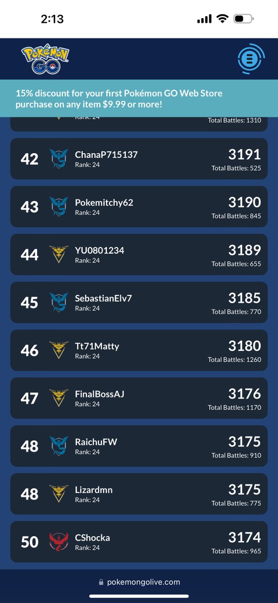 FinalBossAJ's tweet photo. What the hell is happening this season... I mean, first time on Page 1, I don't think I ever had that as a goal, never thought I would be up there, but damn. This still feels like I'm somewhere I'm not supposed to be. ##PokemonGoPVP #Remix #ImScaredofHeights #QueueTimes https://t.co/uz1wV2GeOU