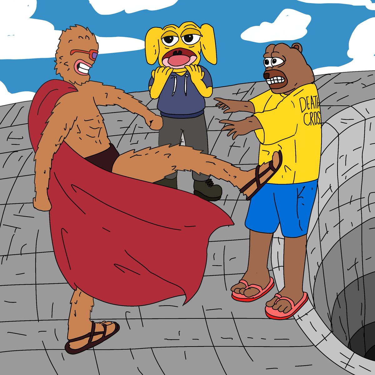 LandWolf_Base's tweet photo. This! Is! CRYPTO! 🛡️🚀 Just kicked FUD right off the cliff! Bear market? More like bare market now! 😂 HODLers, what is your profession? 'HODL! HODL! HODL!' Diamond hands assemble - we feast on gains tonight! 💎🙌 #CryptoSpartans #BullishNotBearish #300PercentGains https://t.co/XvrqjjiCPw